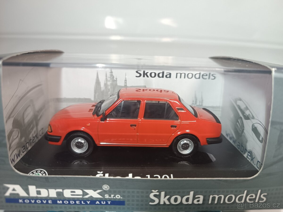 Abrex model 1/43 Škoda 120L v barvě červené