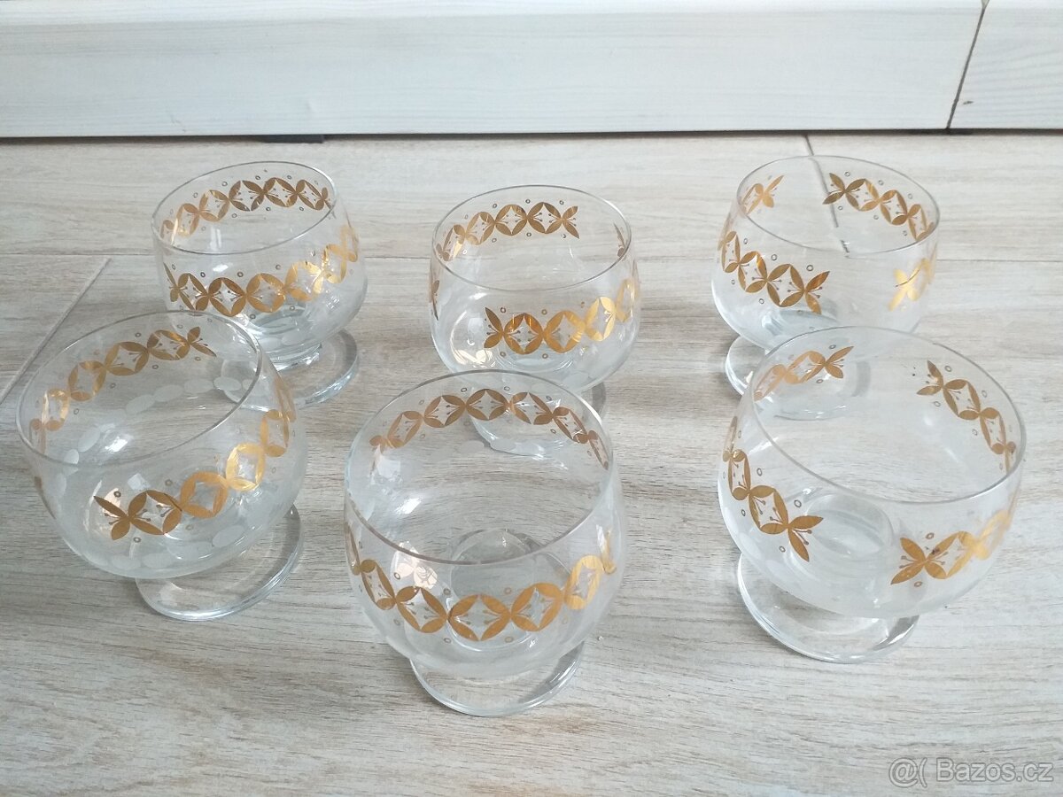 Retro skleničky na koňak