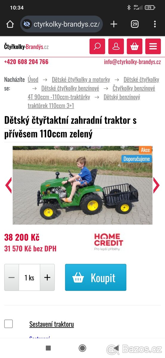 Traktůrek pro děti