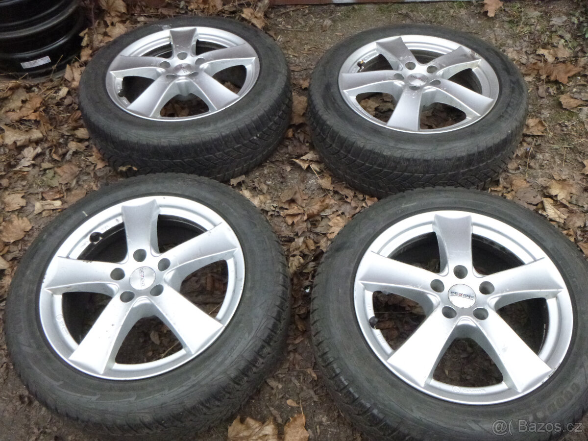 4x alu (5x112) zimní pneu 215/55 r17 (5,5-6 mm)