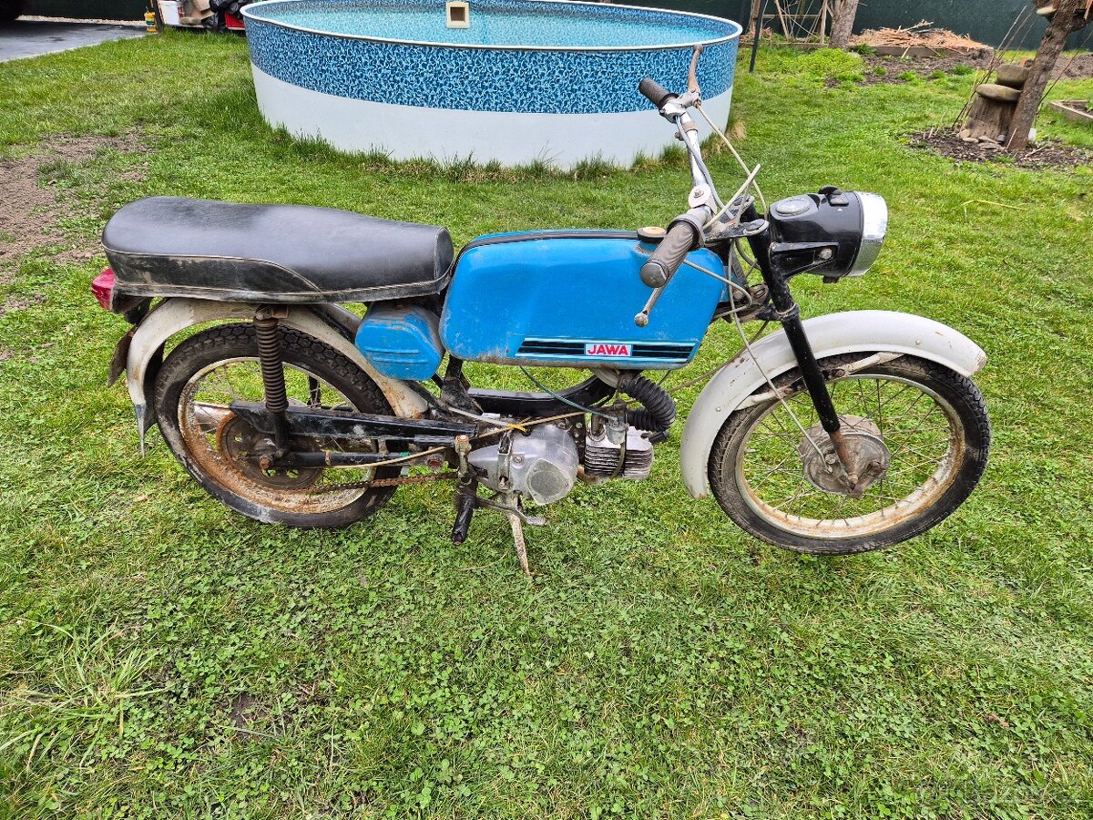 Jawa 23 Mustang bez TP, modrý původní 6.
