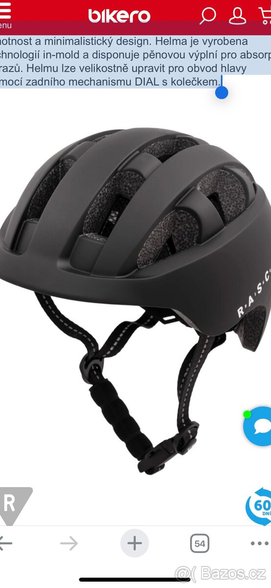RASCAL BIKES - dětská helma Matt Black S