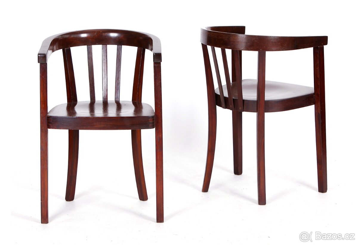 Zachovalé starožitné židle THONET, 2 kusy.