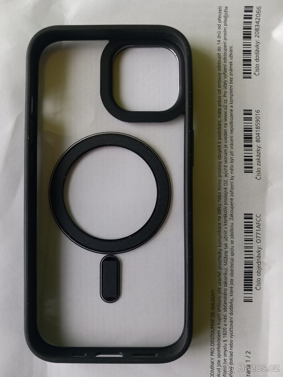 Apple iPhone 15, kryt Iron Eye Magnet, black, o2