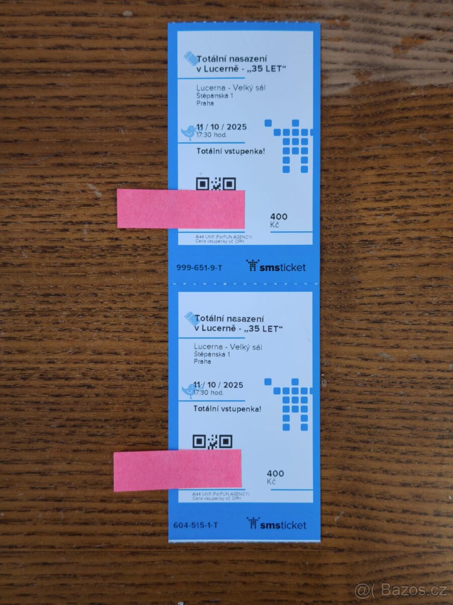 Vstupenky na Totální nasazení v Lucerně - 35 LET