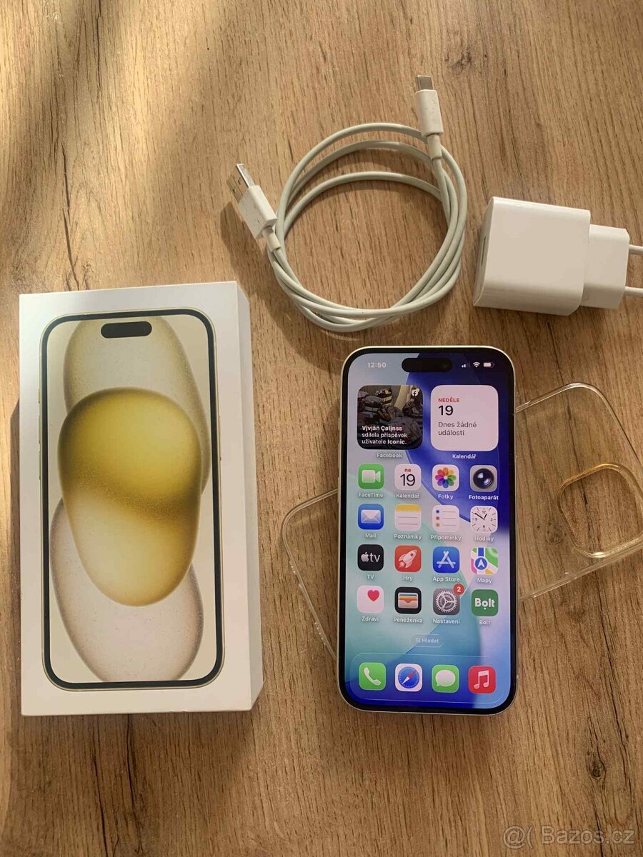 IPhone 15 128GB Žlutý Top Stav Výměna nebo Prodej