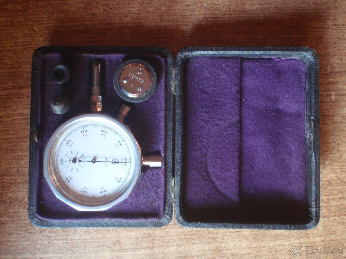 Švýcarský otáčkoměr HASLER v etuji