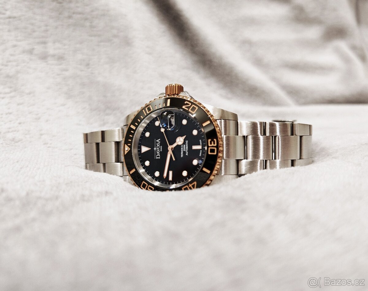 Švýcarské pánské automatické hodinky Davosa Ternos Ceramic