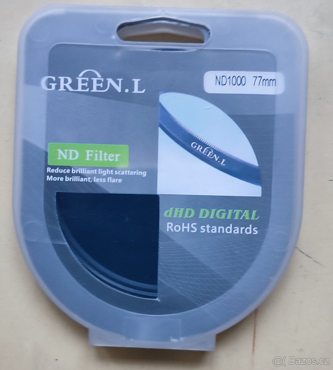 Šedý ND1000 skleněný filtr plný 77mm (ND1000-77)