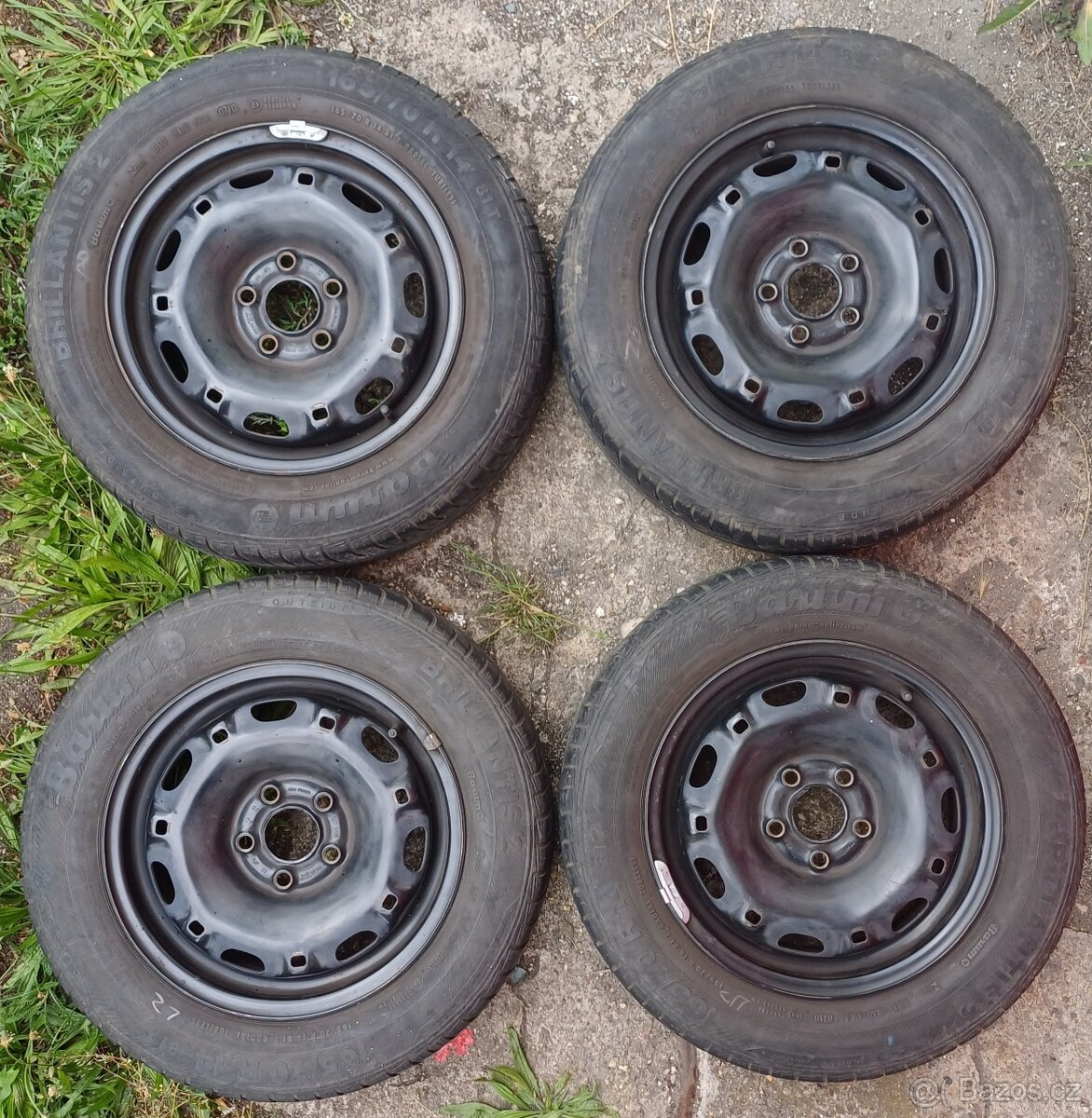 plechové disky na škoda R14 5x100 ET35 letním pneu