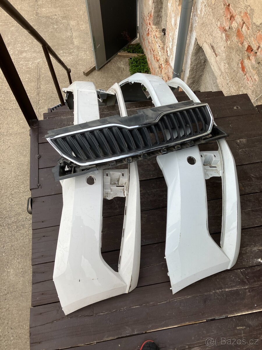 predni naraznik skoda fabia iii 3 fabie 14-18 bily