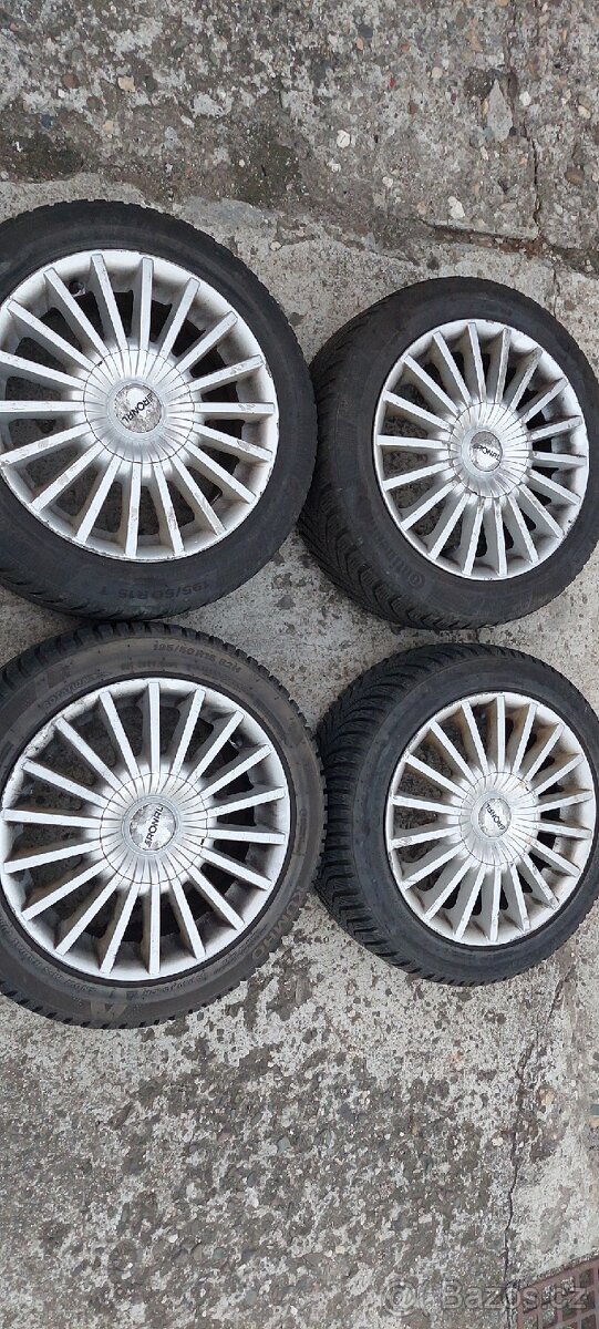 Alu 5x100R15 pneu 195/50R15