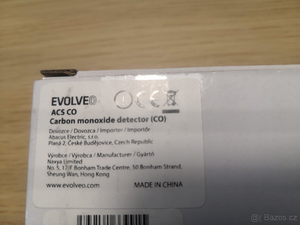 Detektor oxidu uhelnatého EVOLVEO ACS CO