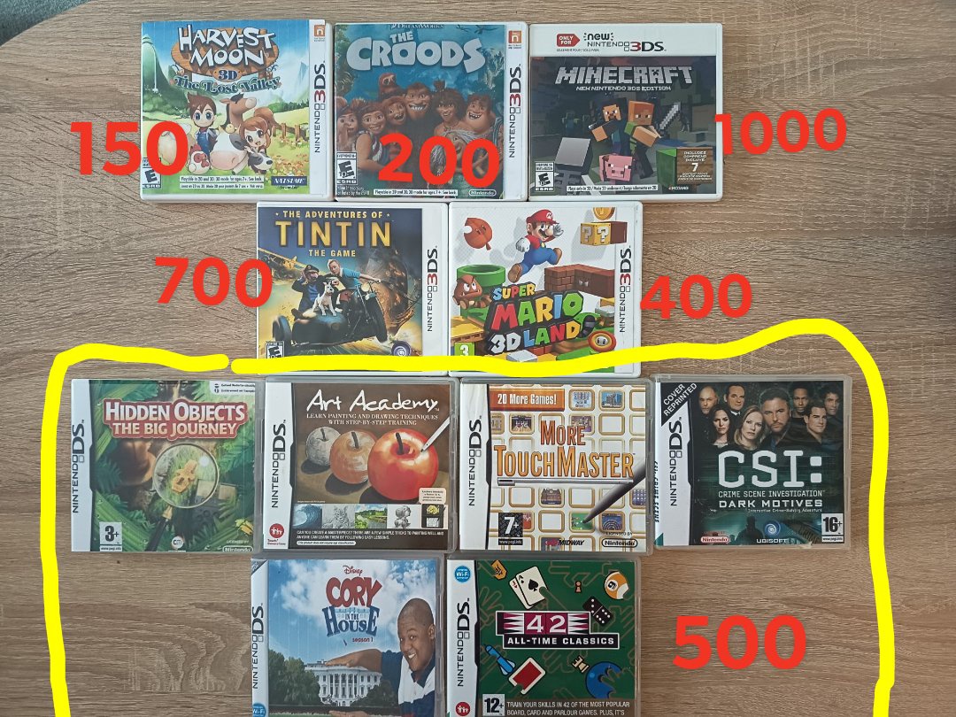 Prodám hry na Nintendo Ds/3Ds