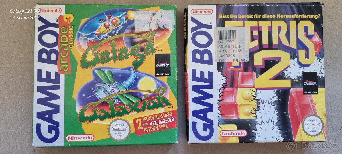 HRY-NINTENDO GameBoy GALAGA GALXIAN a TETRIS 2