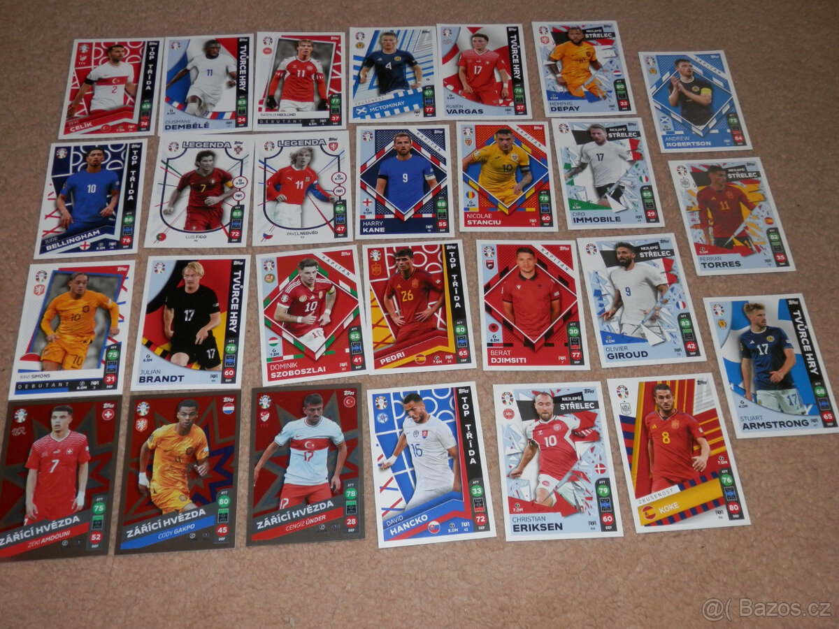 Sběratelské kartičky fotbalistů EURO 2024 Match Attax  LIDL