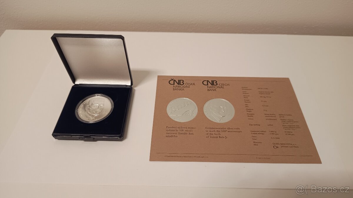 100. výročí narození Tomáše Bati mladšího, Ag, běžná kvalita