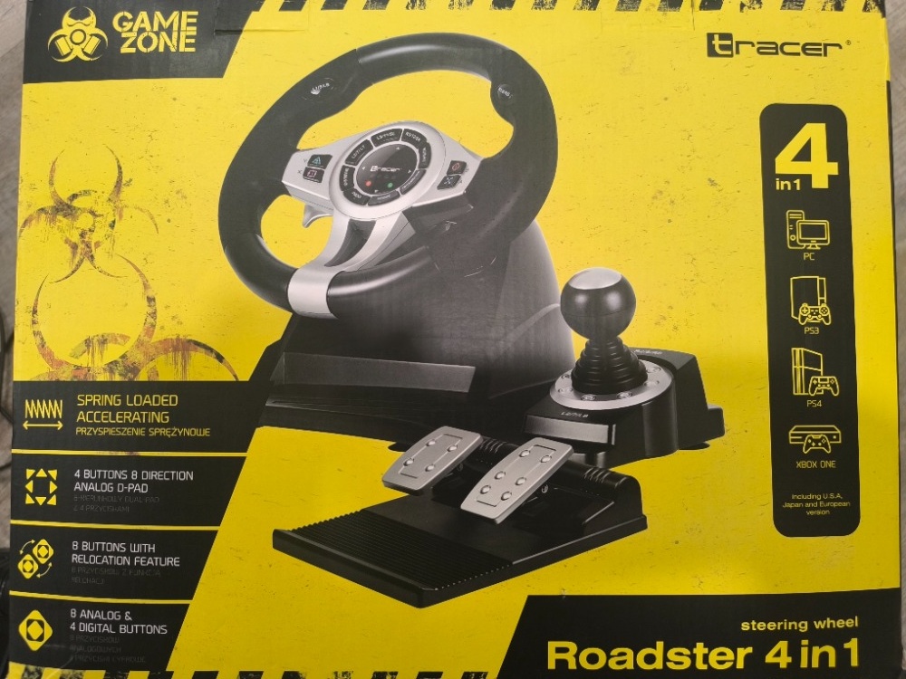 Prodám herní volant Tracer Roadster 4V1 PC,PS 3 a 4,XB