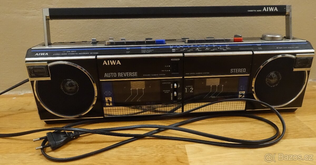 Retro AIWA CS-W660 – dvojitý kazetový magnetofon
