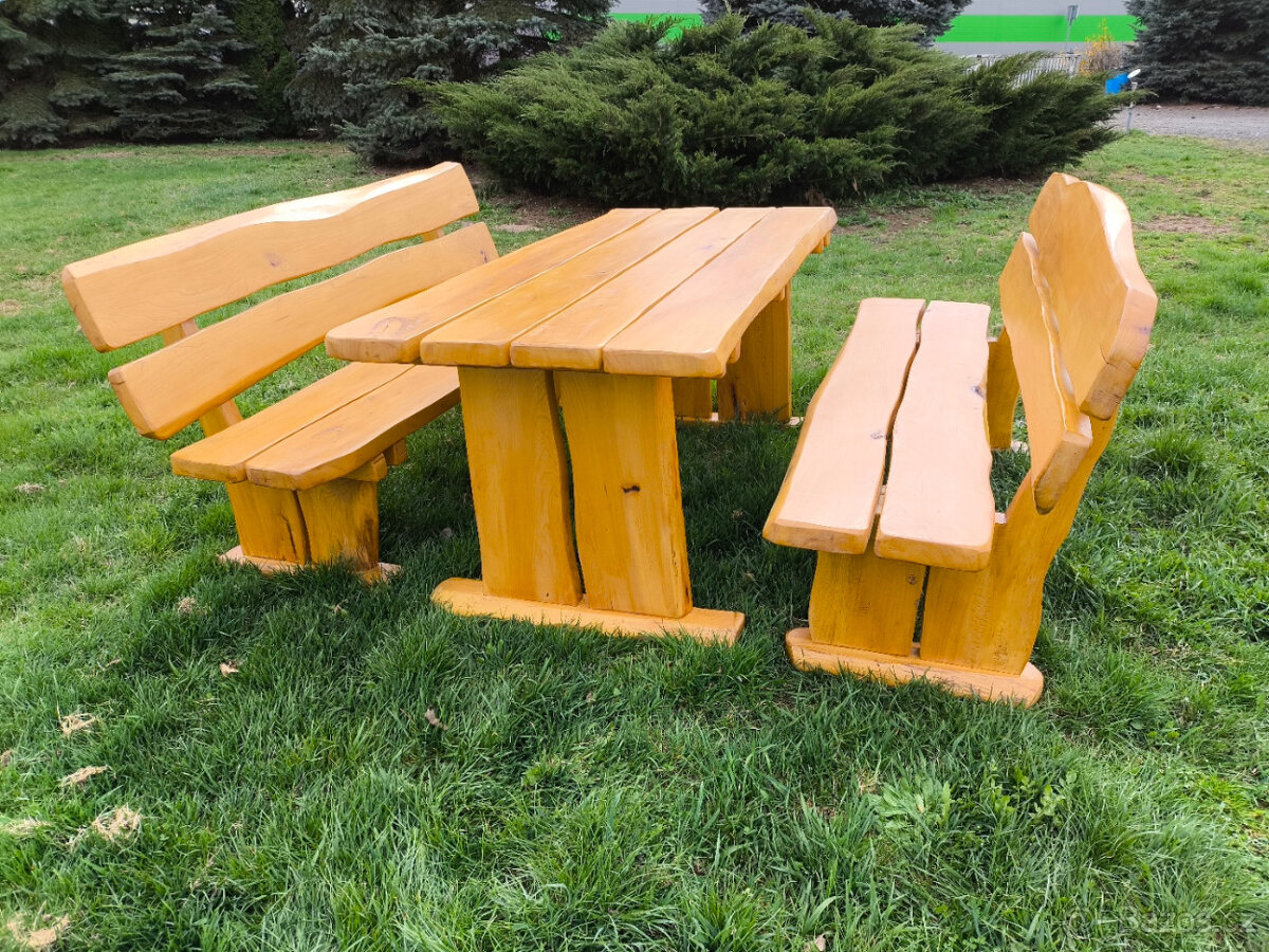 Zahradní souprava z masivu 180x80 cm