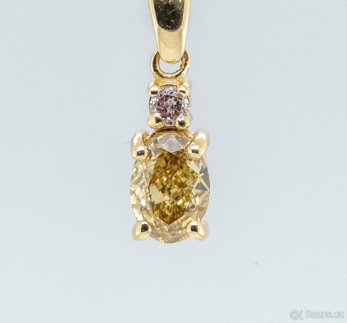 14K přívěšek s diamanty 0,57ct - certifikát AIG