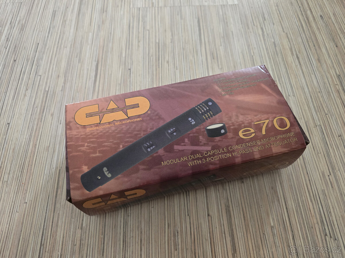 Sleva - Mikrofon CAD e70, Stojan, Kabel, USB PreAmp