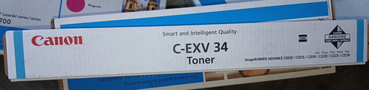 Prodám originální toner CANON CEXV34, 3783B002 CYAN