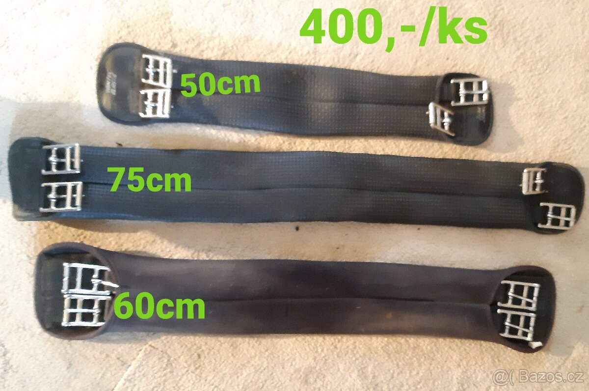 Podbřišníky, madla, náhubek....