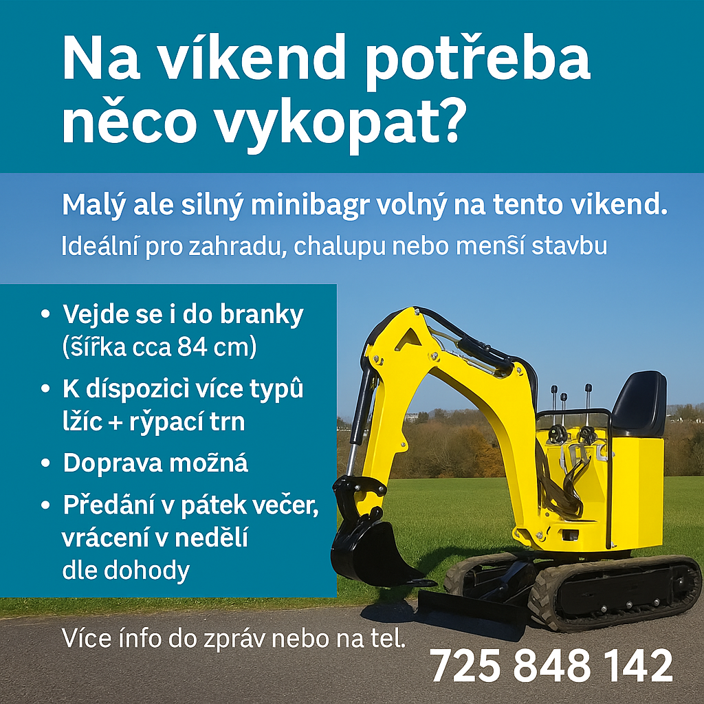 🛠️ Pronájem minibagru – víkend (cena za celý víkend)