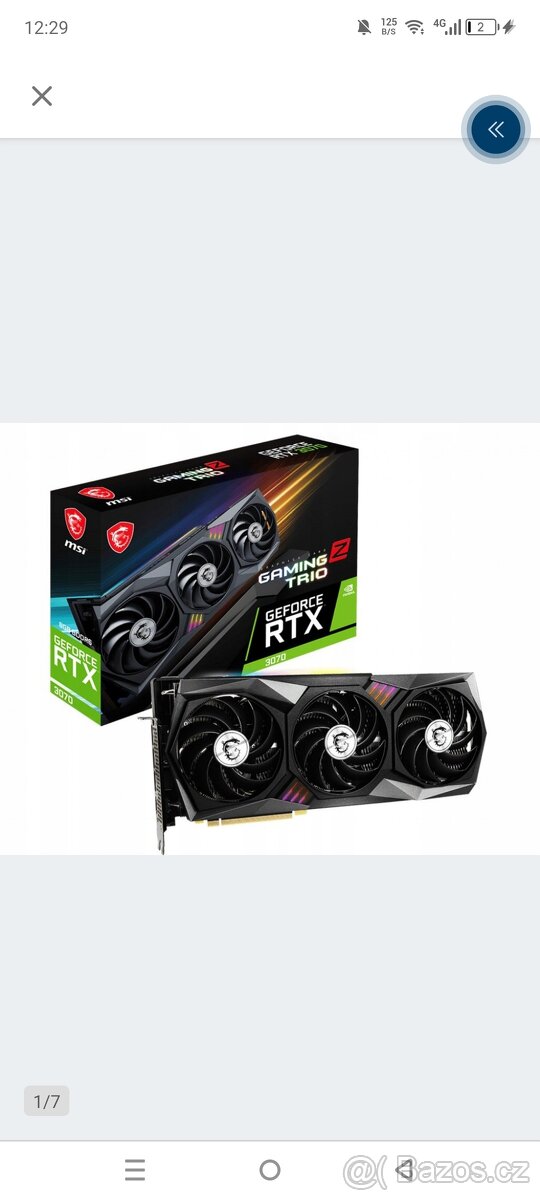 Nvidia RTX 3070 trio 8gb