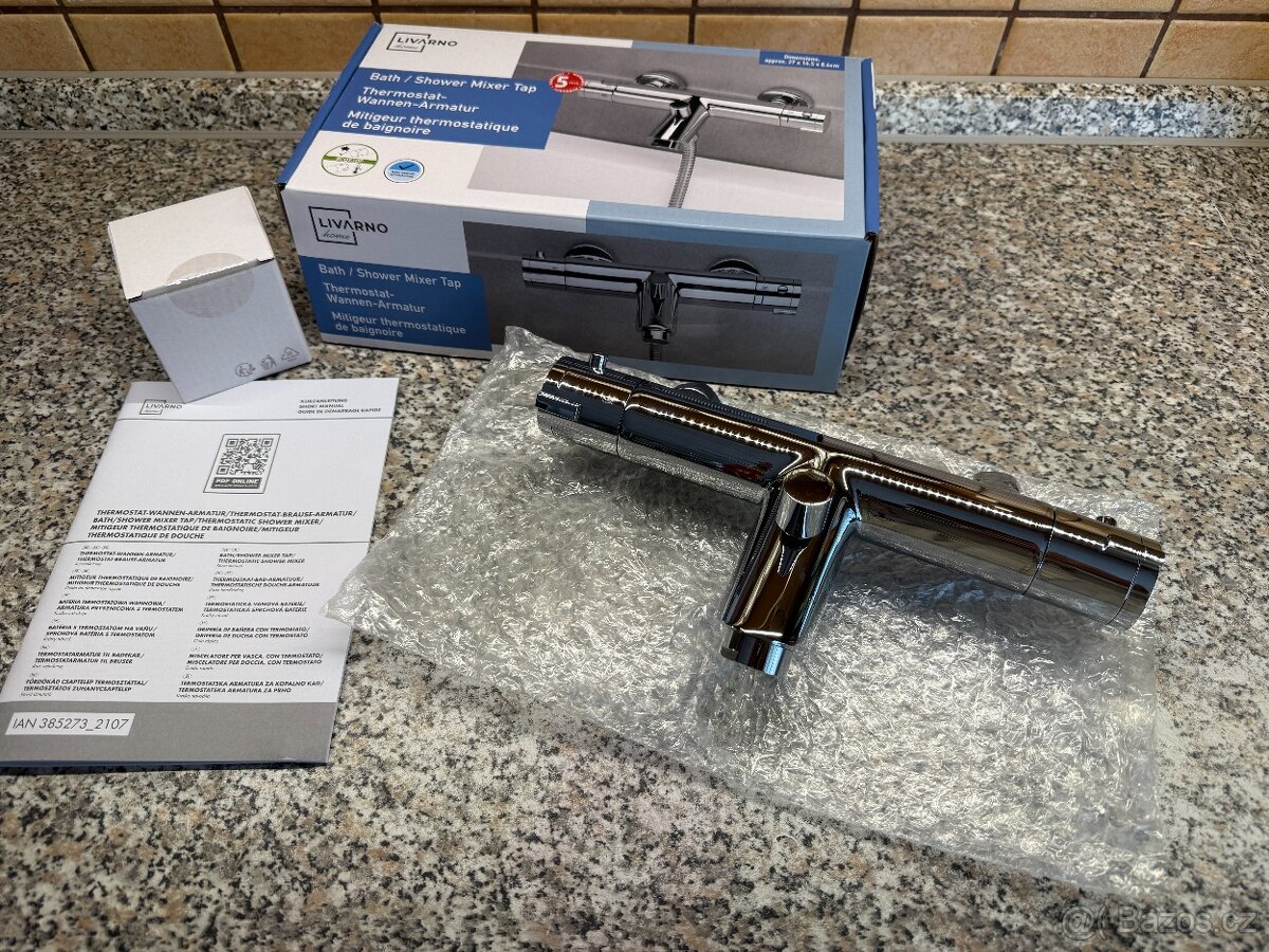 Termostatická vanová baterie s výstupem na sprchu