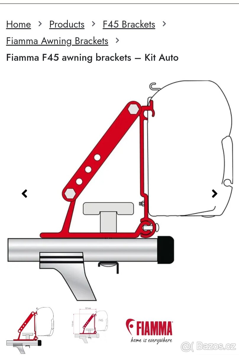 Adaptér/kit Fiamma F35 nebo F45