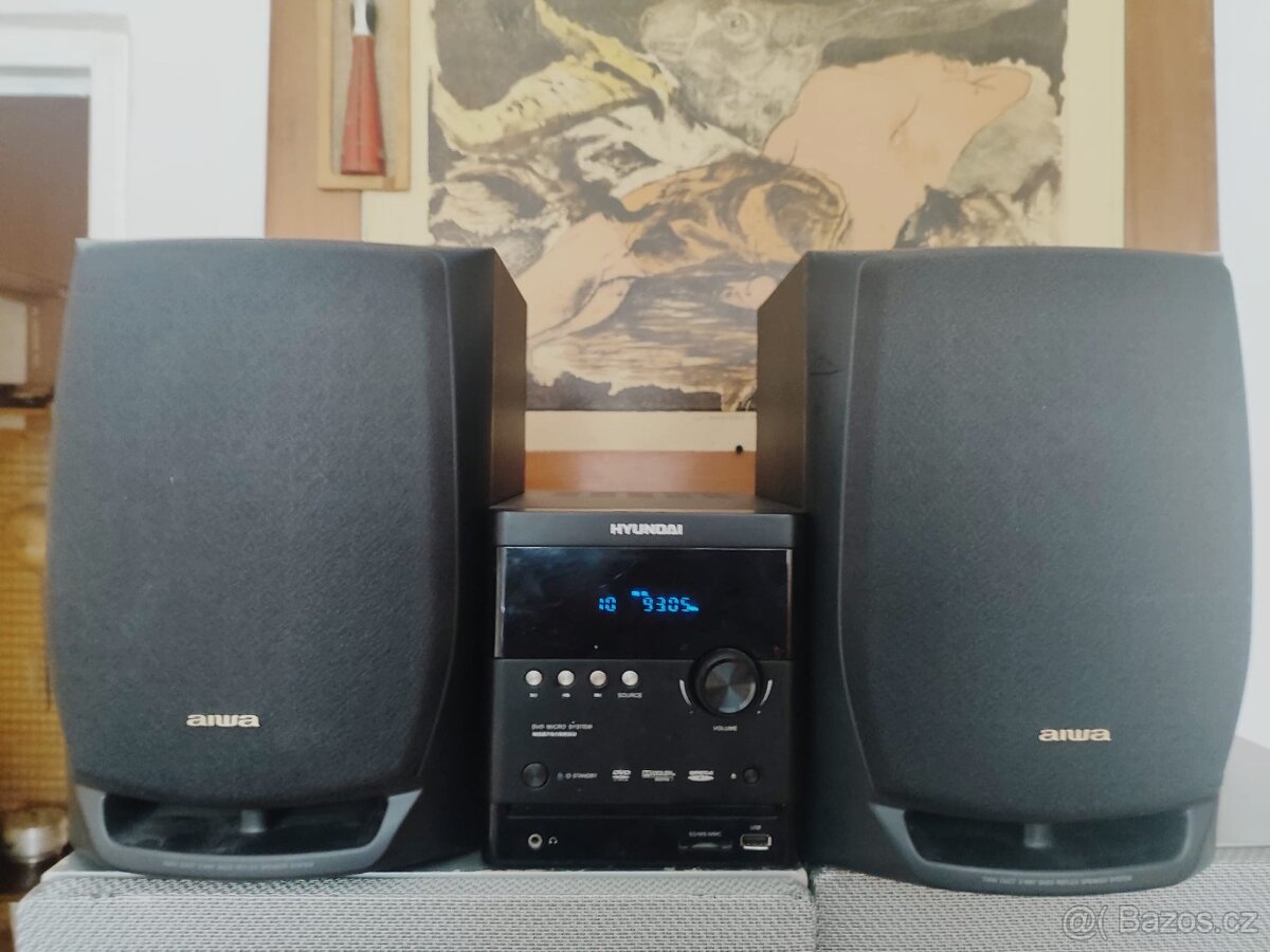 Minisystém hyundai s dvd + repro aiwa