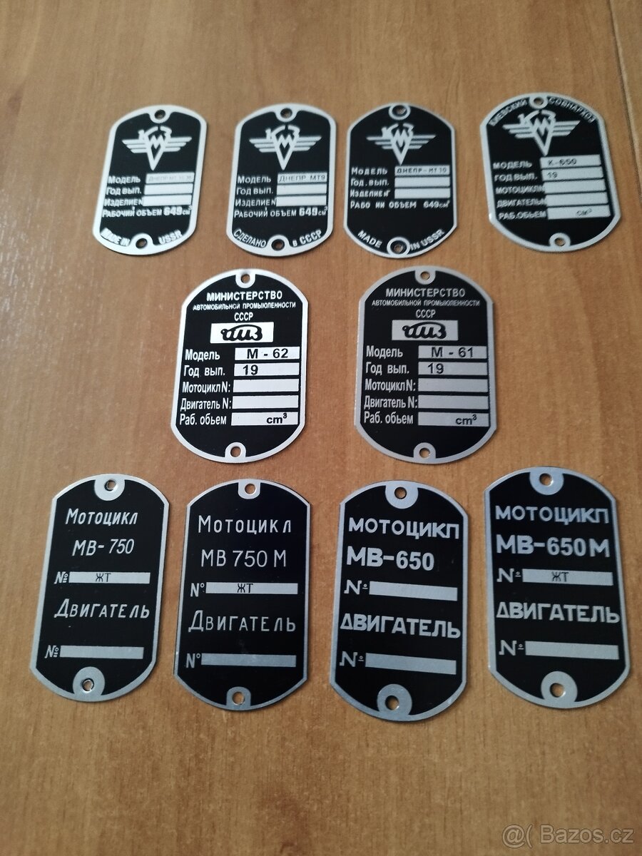 Ural-Dněpr-IŽ- štítky
