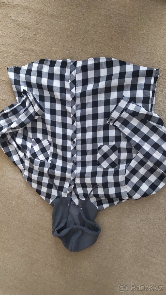 Pánská nadměrná košile s kapucí 5xl, teplá