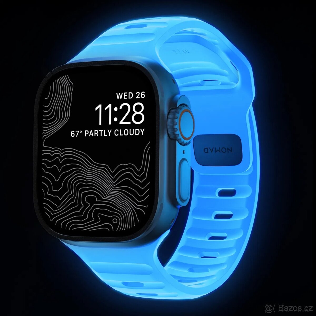 Nomad Sport Strap Ice Blue Glow, pre Apple Watch