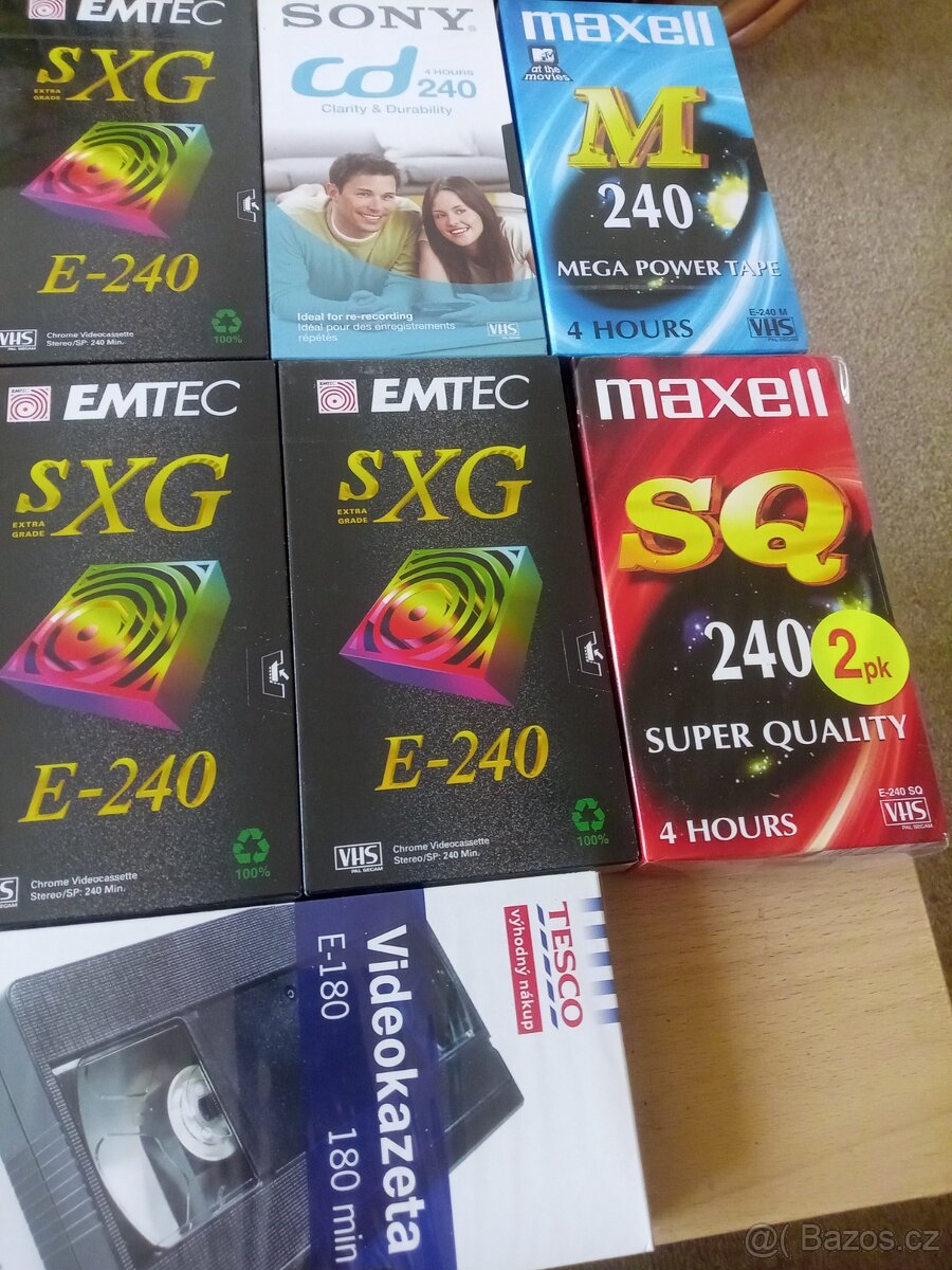 Prodám nové nerozbalené vhs kazety