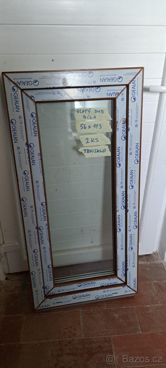 2ks NOVÝCH Plast.oken GEALAN-trojsklo