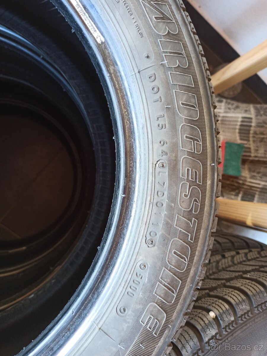4x letní pneu bridgestone 165/65/R15 5mm