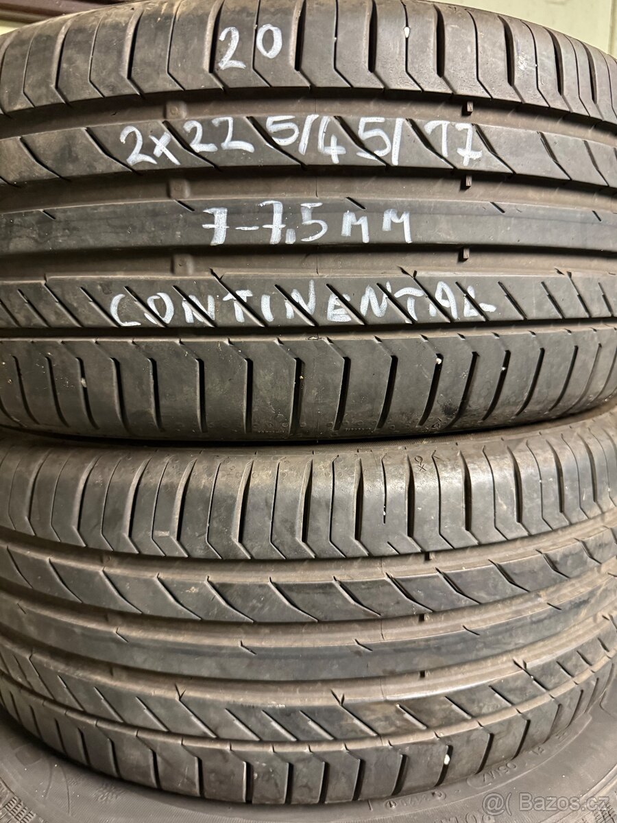 2 x letní pneu r17 225/45/17