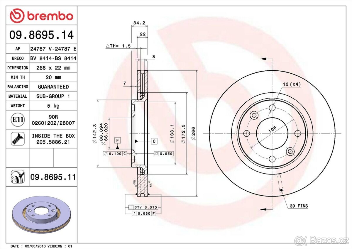 Brzdové kotouče Brembo