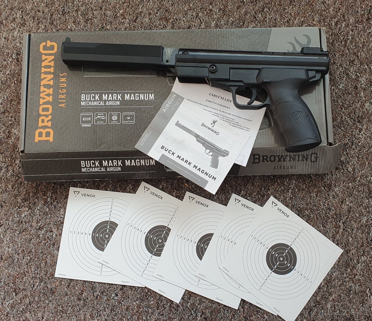 Vzduchová pistole Browning Buck Mark Magnum 4.5mm