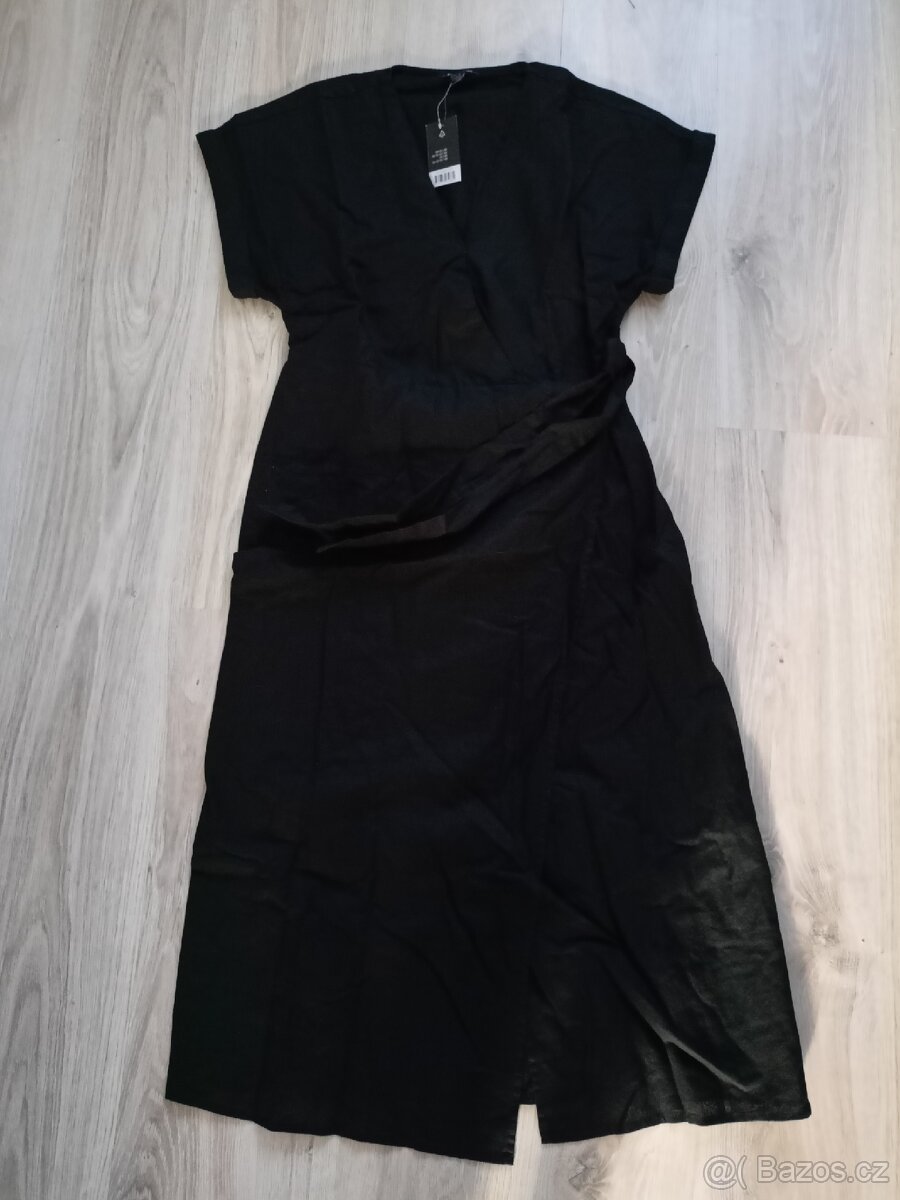 Zavinovací lněné šaty