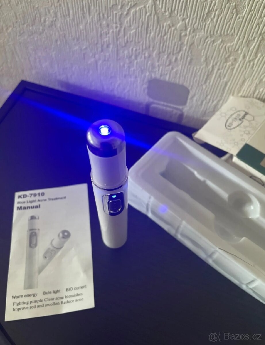 Přenosné modré světlo laser profi kosmetický proti akné