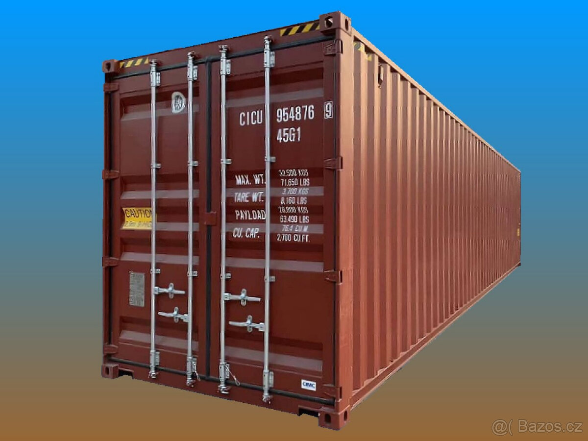 • Lodní kontejner 20', 40' HC, 45' HC PW + dodání ze zahr.
