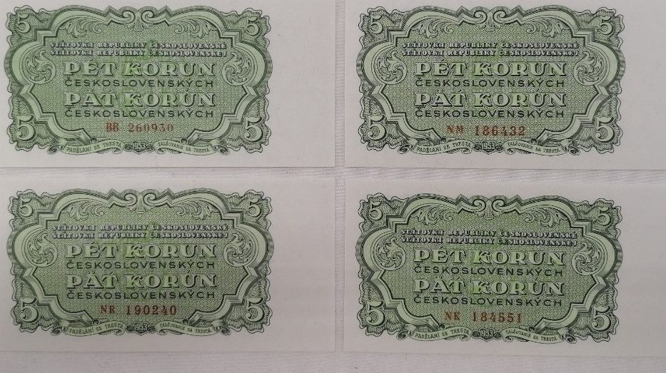 5korun Československých 1953 UNC