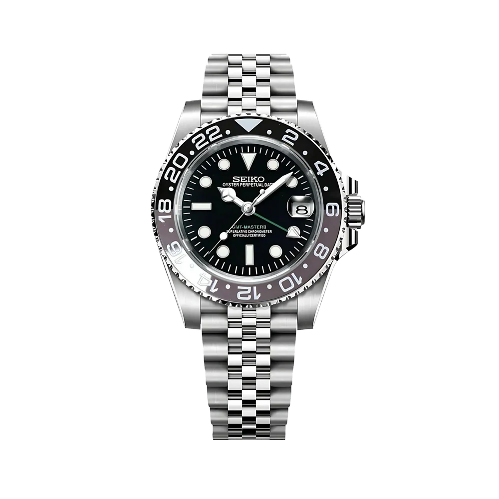 Hodinky Seiko mod GMT master Bruce Wayne