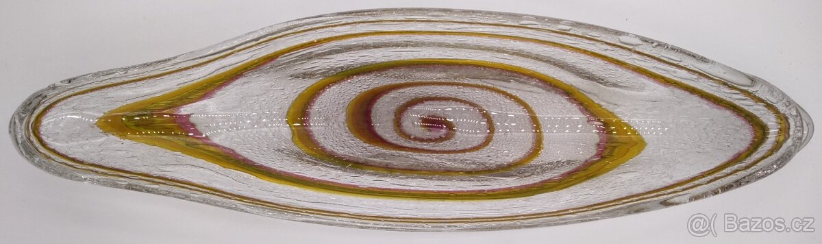 Emanuel Beránek - Luxusní velká mísa 48cm s bublinkami.