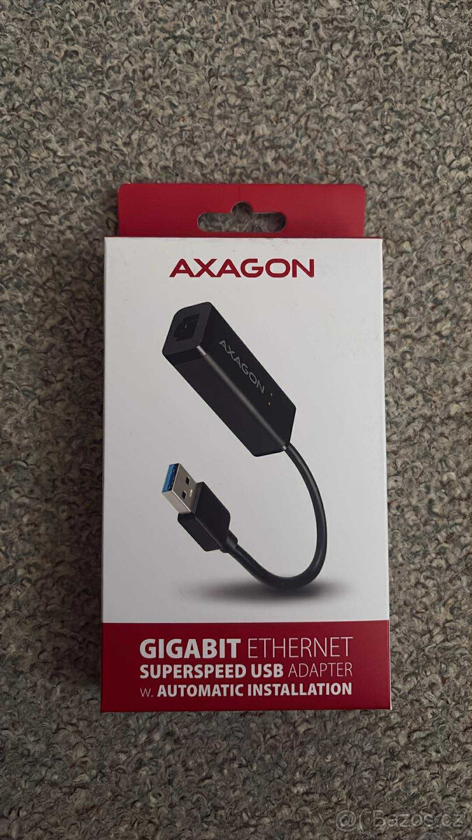 Nový Gigabit Ethernet adaptér Axagon ADE-SR (USB 3.0/3.2, 1
