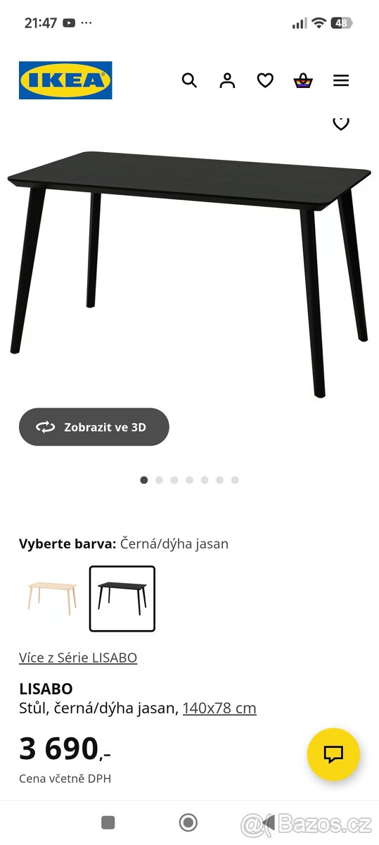 Jídelní stůl Lisabo IKEA 14078 cm